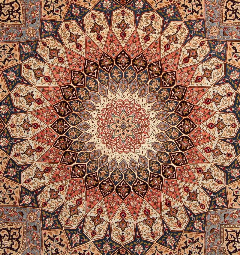 Dywan perski - Tabriz - Królewski - 258 x 205 cm - jasnobrązowy