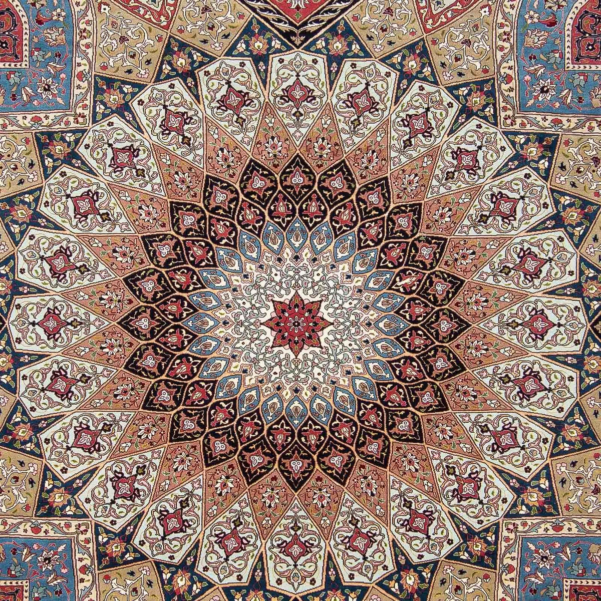 Dywan perski - Tabriz - Królewski - 305 x 258 cm - wielokolorowy