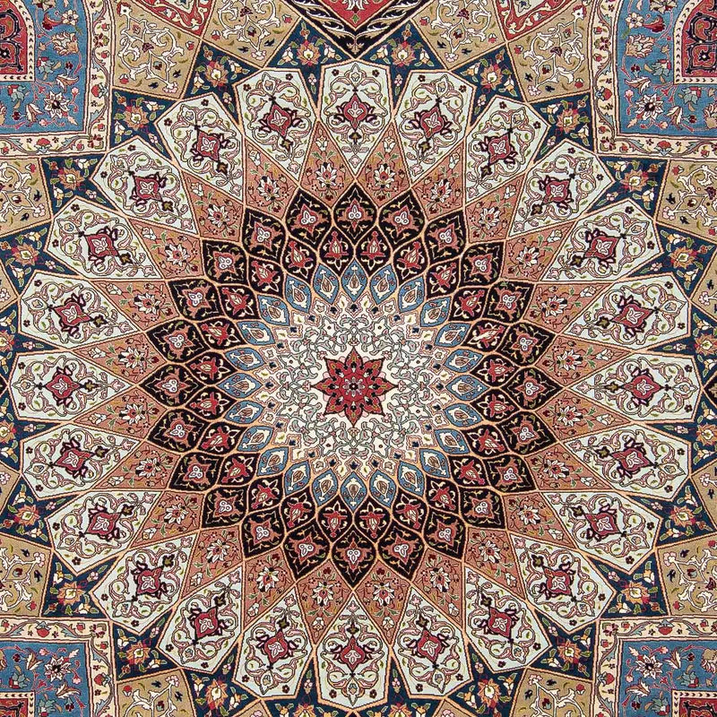 Dywan perski - Tabriz - Królewski - 305 x 258 cm - wielokolorowy