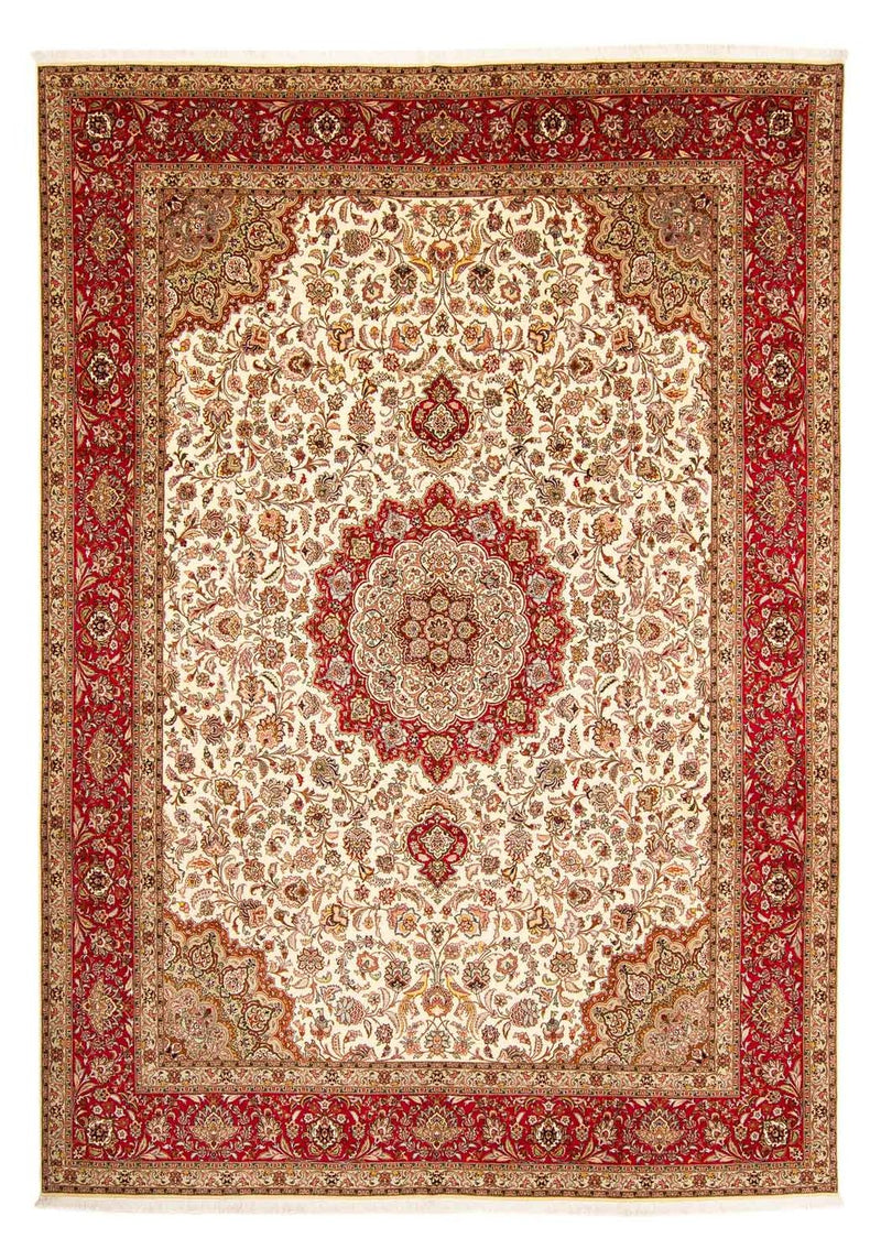 Dywan perski - Tabriz - Królewski - 415 x 306 cm - jasnobrązowy