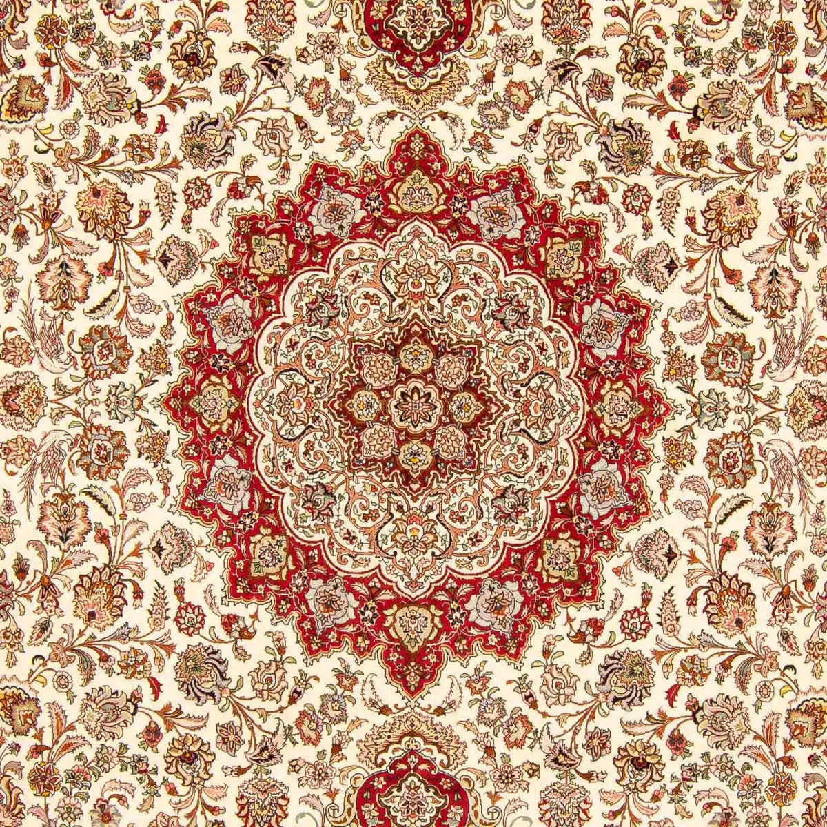 Dywan perski - Tabriz - Królewski - 415 x 306 cm - jasnobrązowy