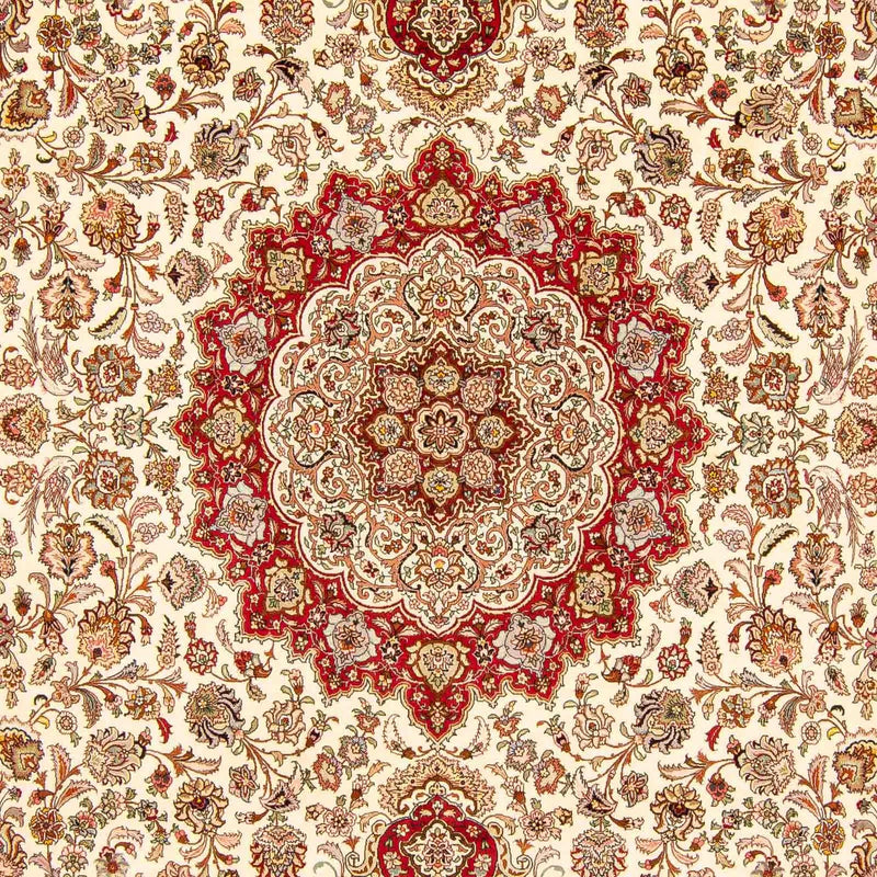 Dywan perski - Tabriz - Królewski - 415 x 306 cm - jasnobrązowy
