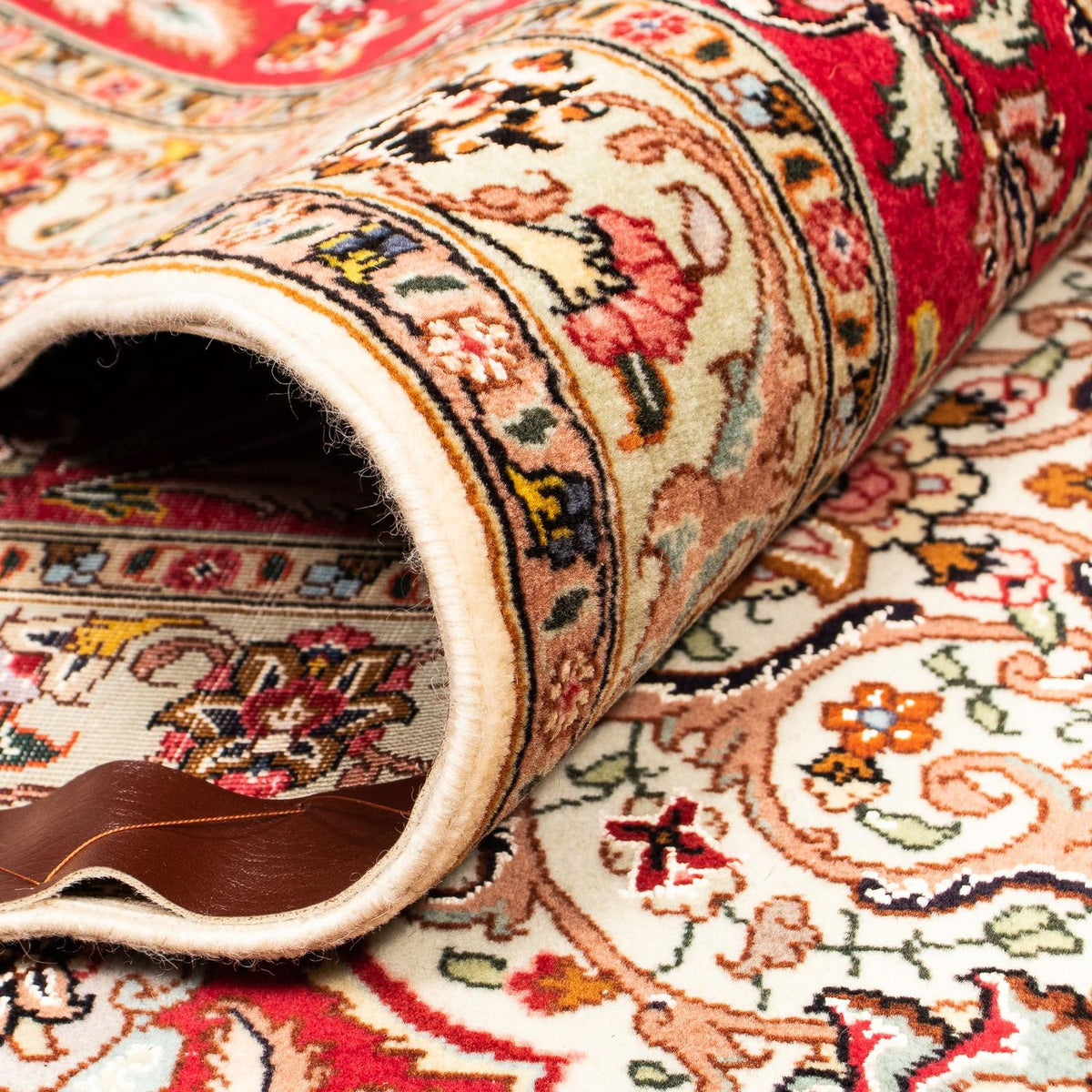 Dywan perski - Tabriz - Królewski - 415 x 306 cm - jasnobrązowy