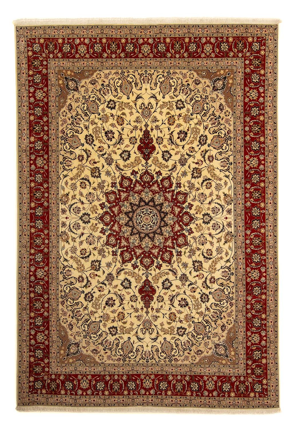 Dywan perski - Tabriz - Królewski - 355 x 253 cm - beżowy