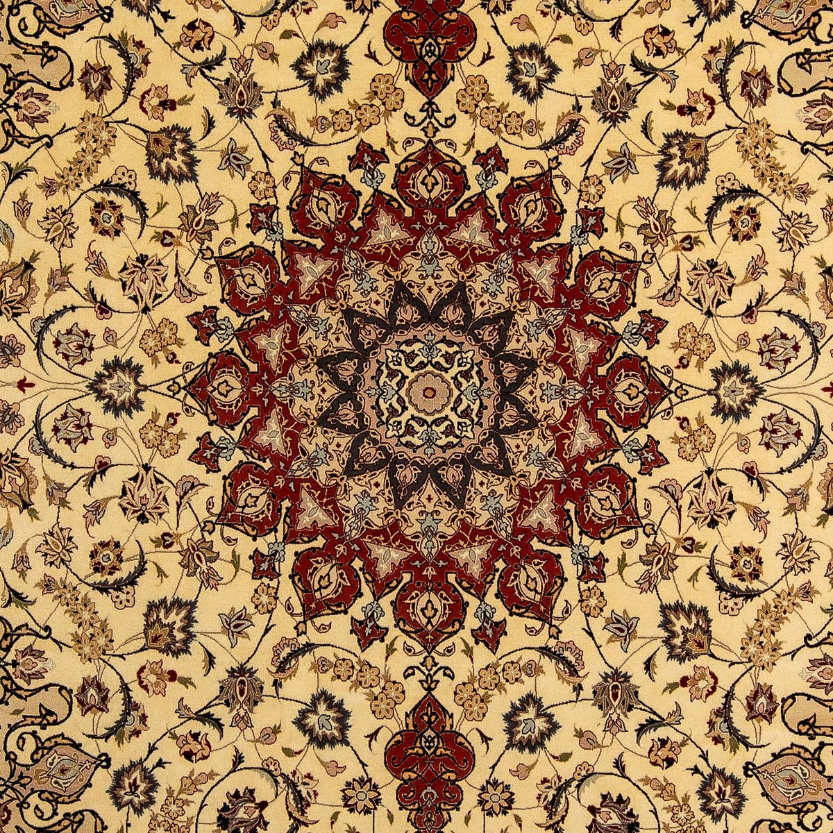 Dywan perski - Tabriz - Królewski - 355 x 253 cm - beżowy
