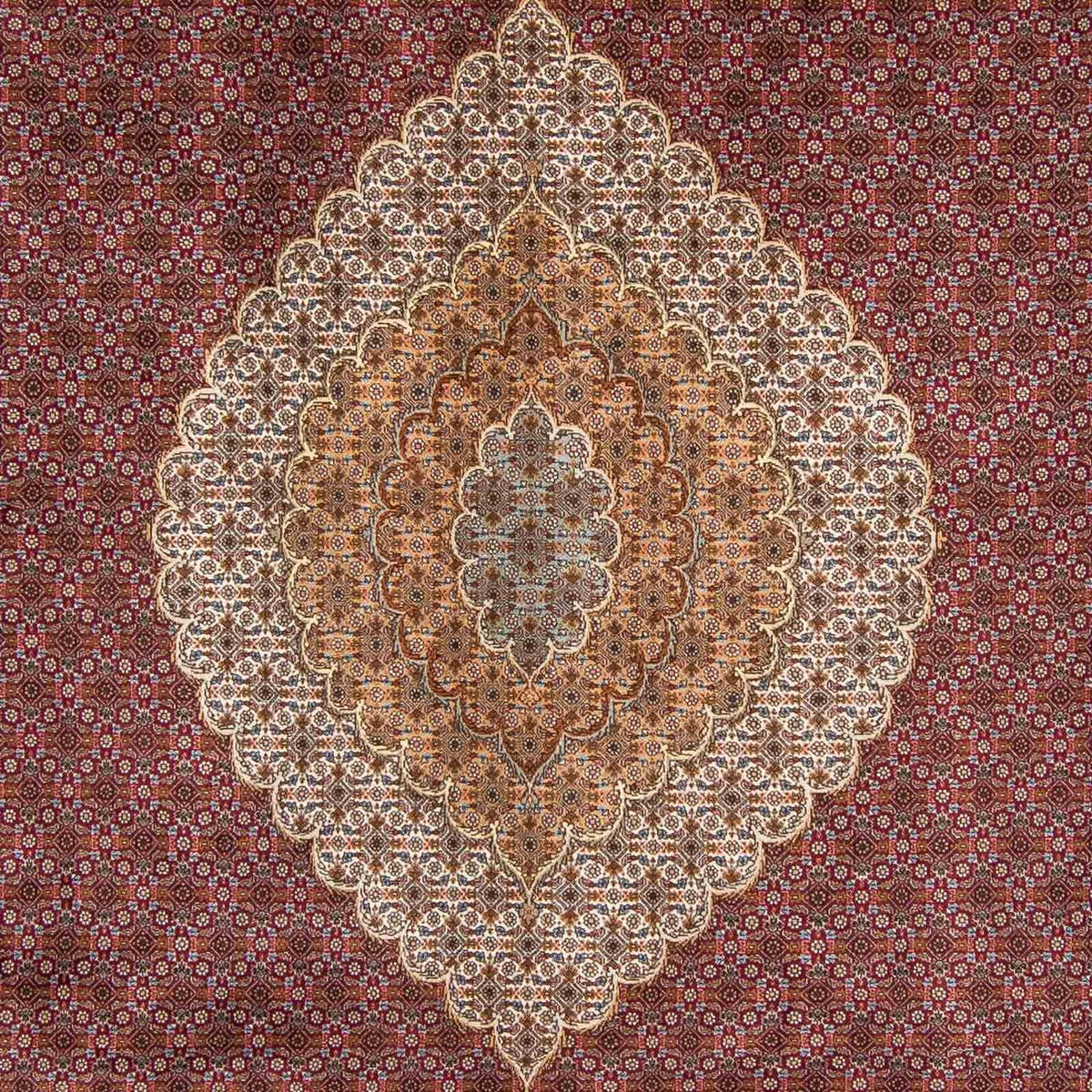 Dywan perski - Tabriz - 346 x 253 cm - ciemna czerwień