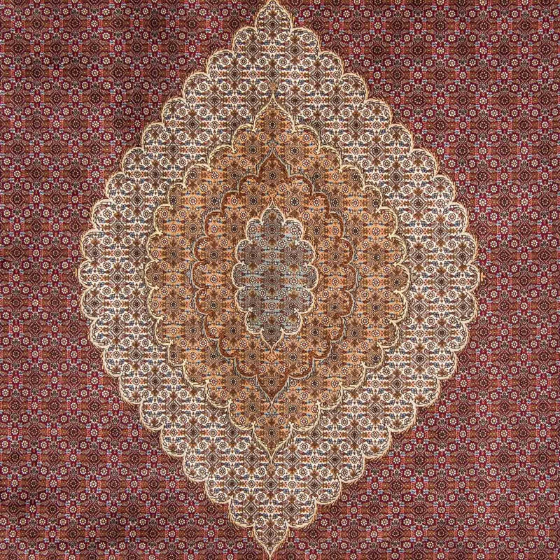 Dywan perski - Tabriz - 346 x 253 cm - ciemna czerwień