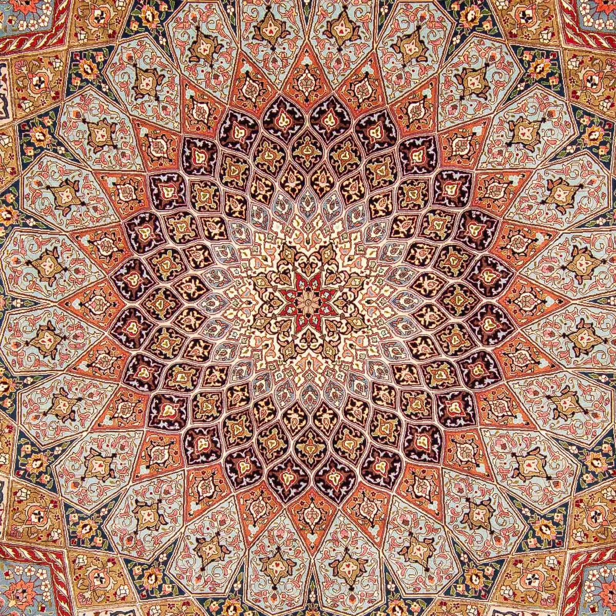 Dywan perski - Tabriz - Królewski - 402 x 300 cm - wielokolorowy
