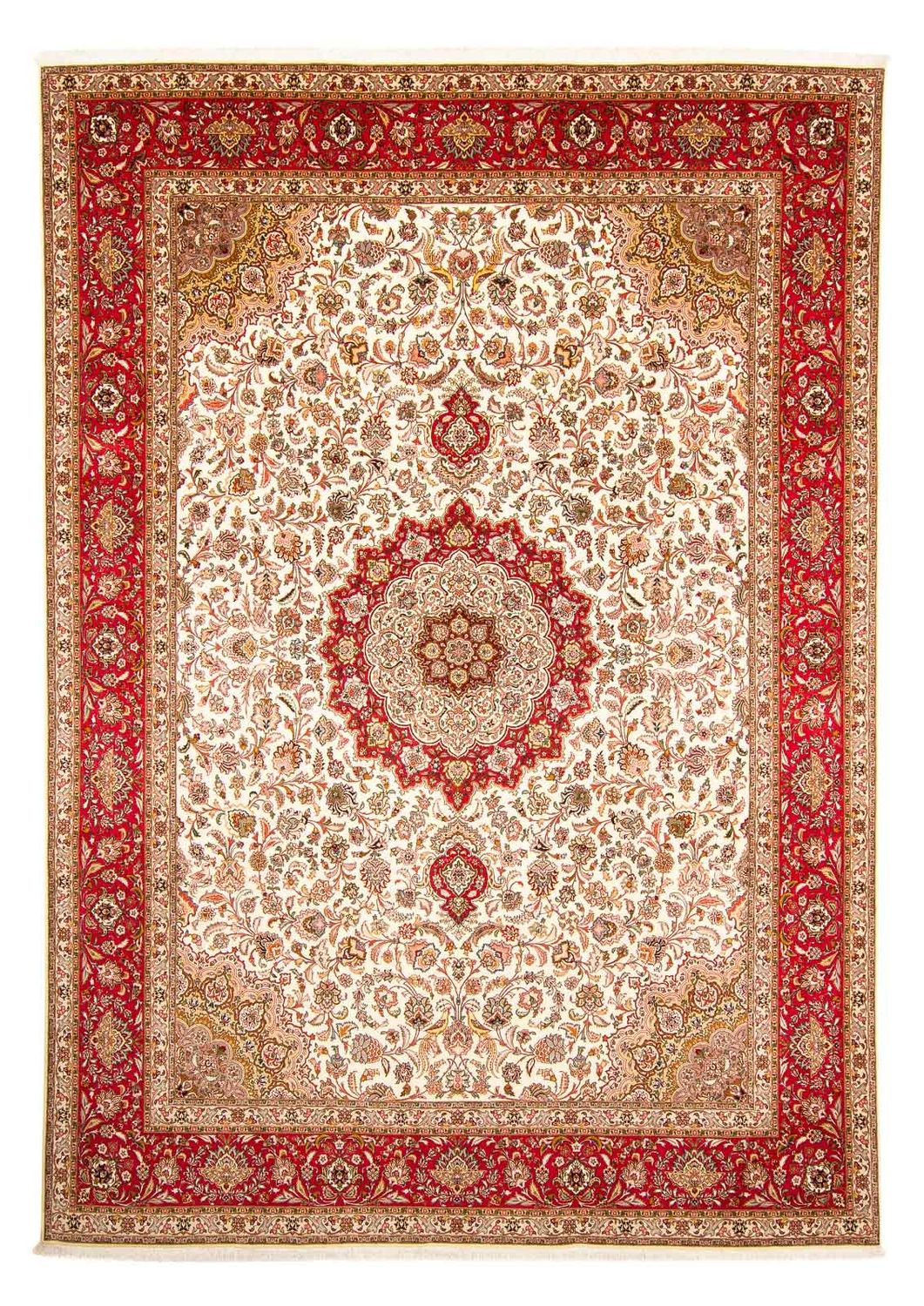 Dywan perski - Tabriz - Królewski - 411 x 303 cm - czerwony