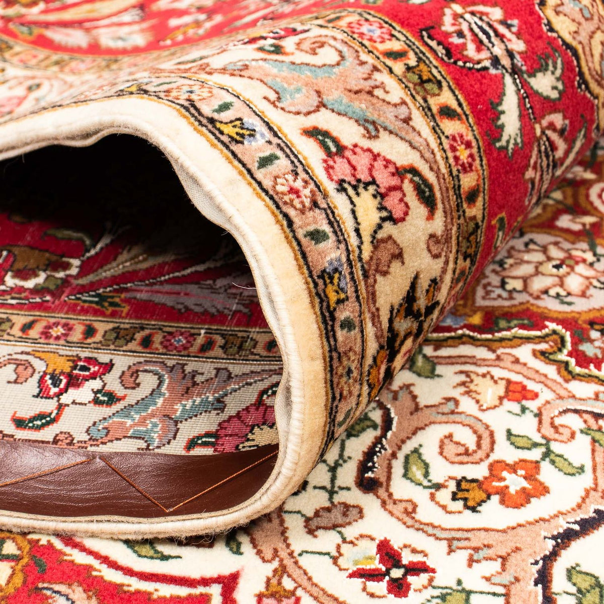 Dywan perski - Tabriz - Królewski - 411 x 303 cm - czerwony