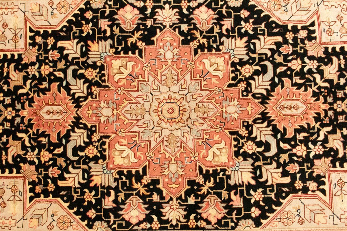 Dywan perski - Tabriz - Królewski - 152 x 101 cm - czarny