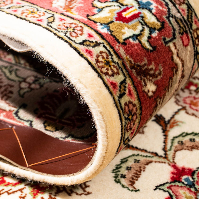 Biegacz Dywan perski - Tabriz - Królewski - 297 x 73 cm - beżowy