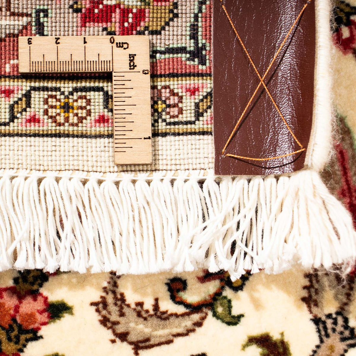 Biegacz Dywan perski - Tabriz - Królewski - 297 x 73 cm - beżowy