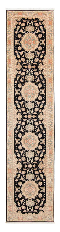 Biegacz Dywan perski - Tabriz - Królewski - 417 x 87 cm - ciemnoniebieski