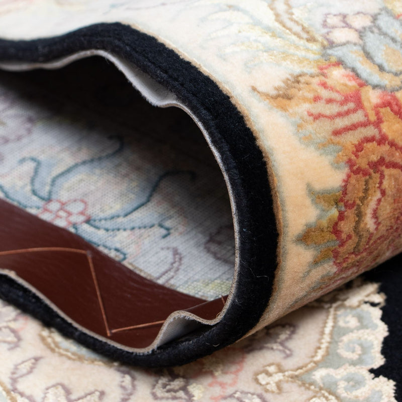 Biegacz Dywan perski - Tabriz - Królewski - 417 x 87 cm - ciemnoniebieski