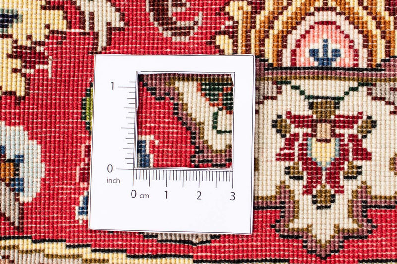 Dywan perski - Tabriz - Królewski okrągły  - 148 x 148 cm - beżowy