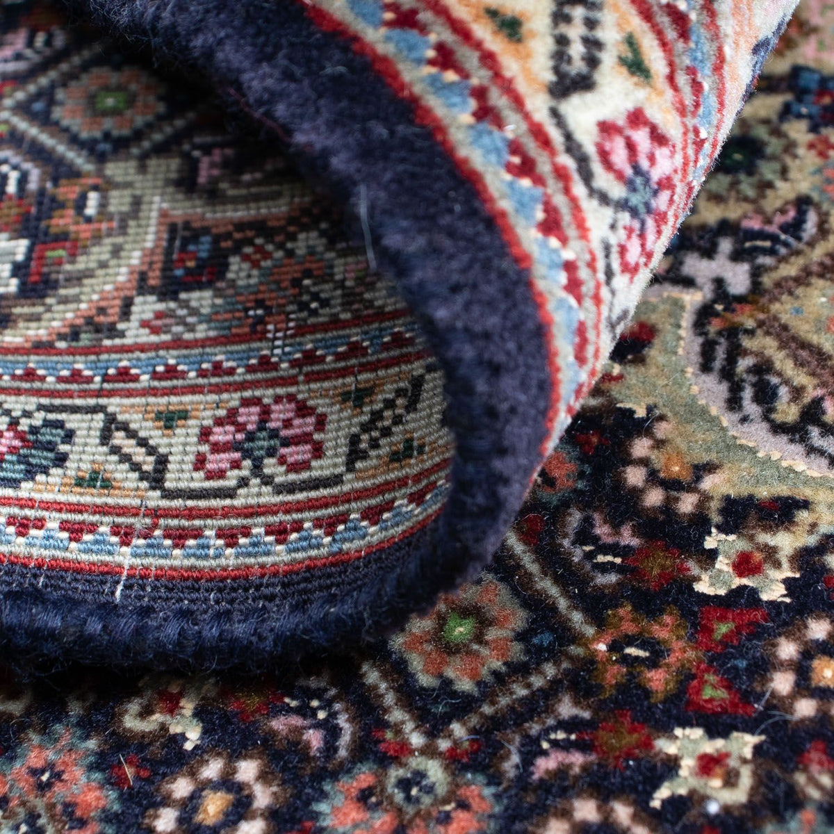 Dywan perski - Tabriz - Królewski - 88 x 66 cm - ciemnoniebieski