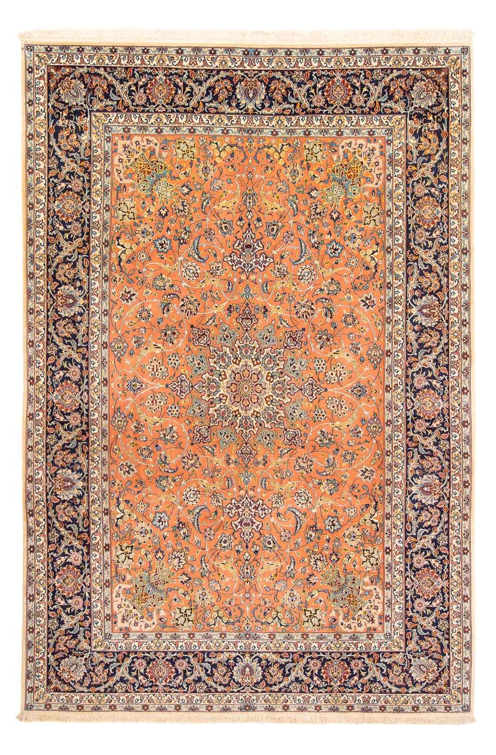 Dywan perski - Isfahan - Premium - 302 x 202 cm - brązowy