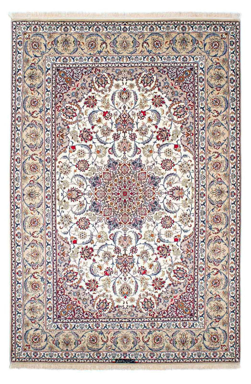 Dywan perski - Isfahan - Premium - 237 x 158 cm - beżowy