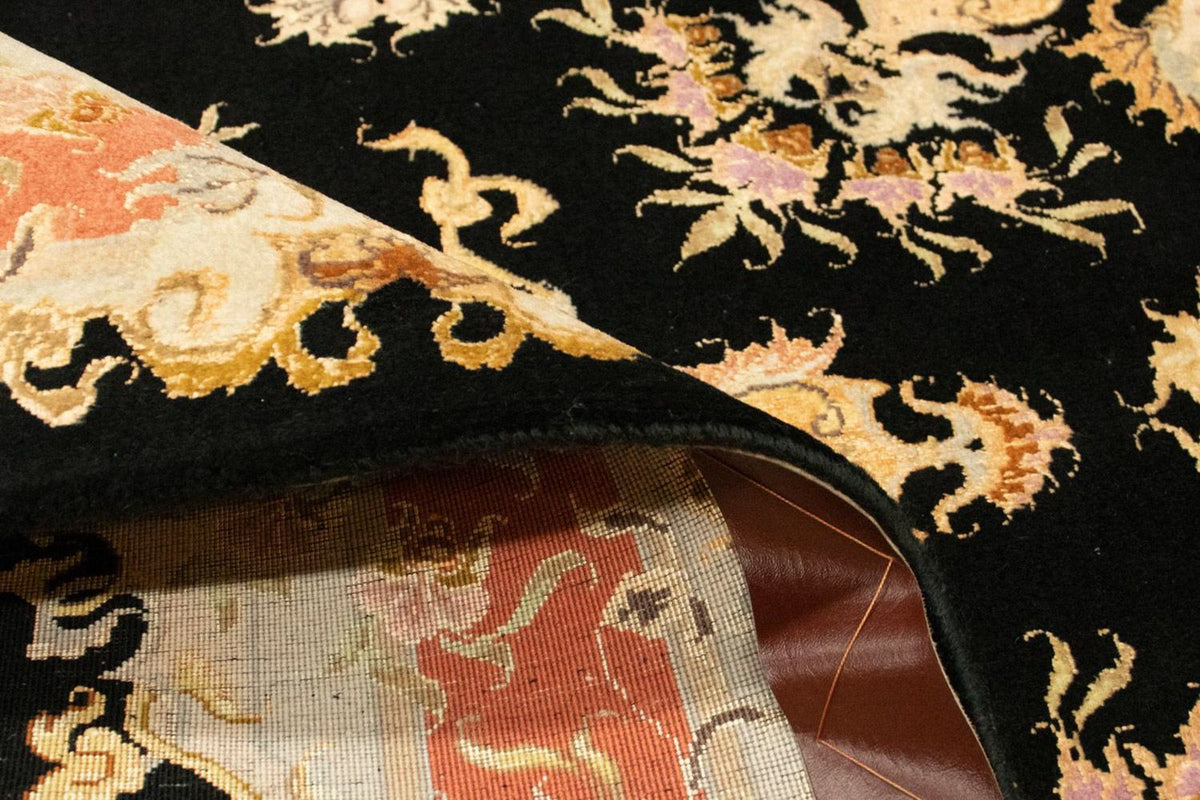 Dywan perski - Tabriz - Królewski - 138 x 101 cm - czarny