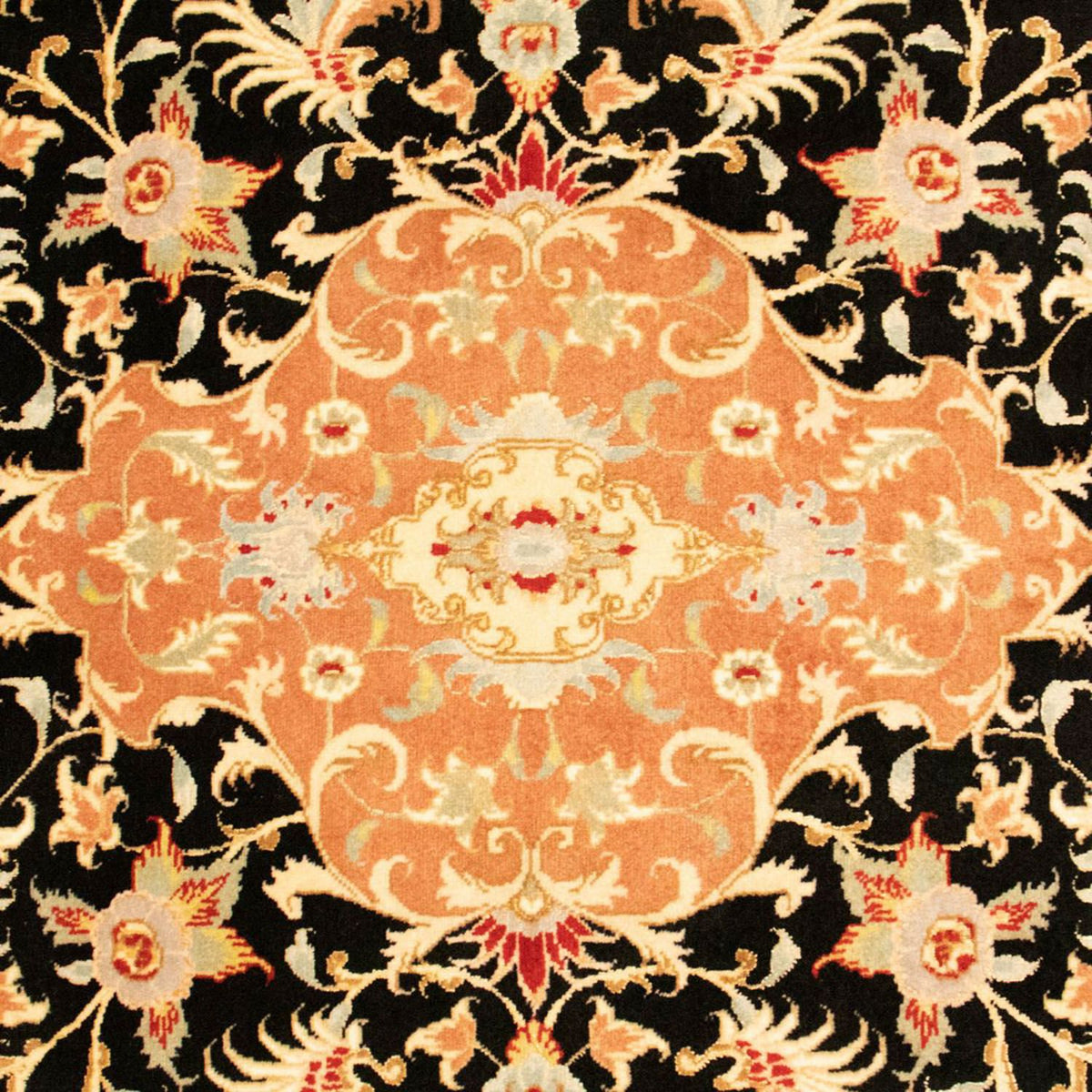 Dywan perski - Tabriz - Królewski - 150 x 101 cm - czarny