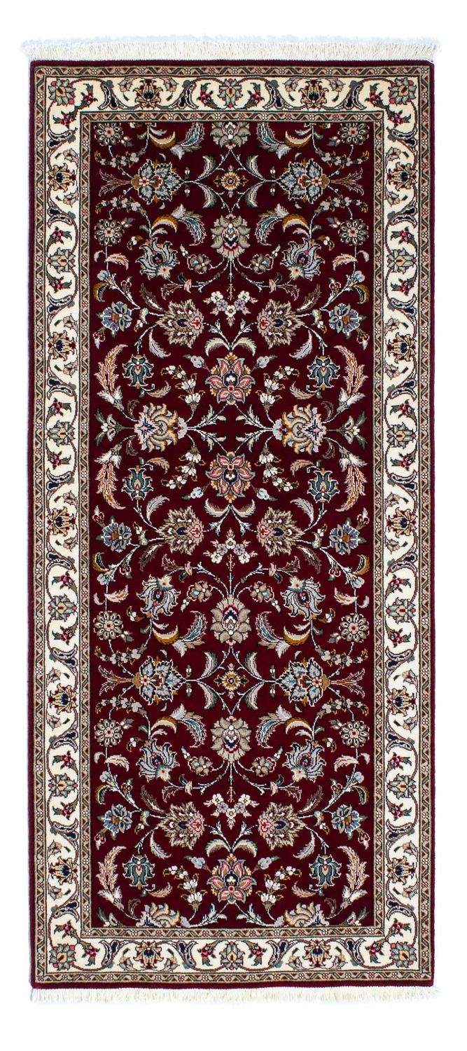 Biegacz Dywan perski - Tabriz - Królewski - 205 x 88 cm - ciemna czerwień