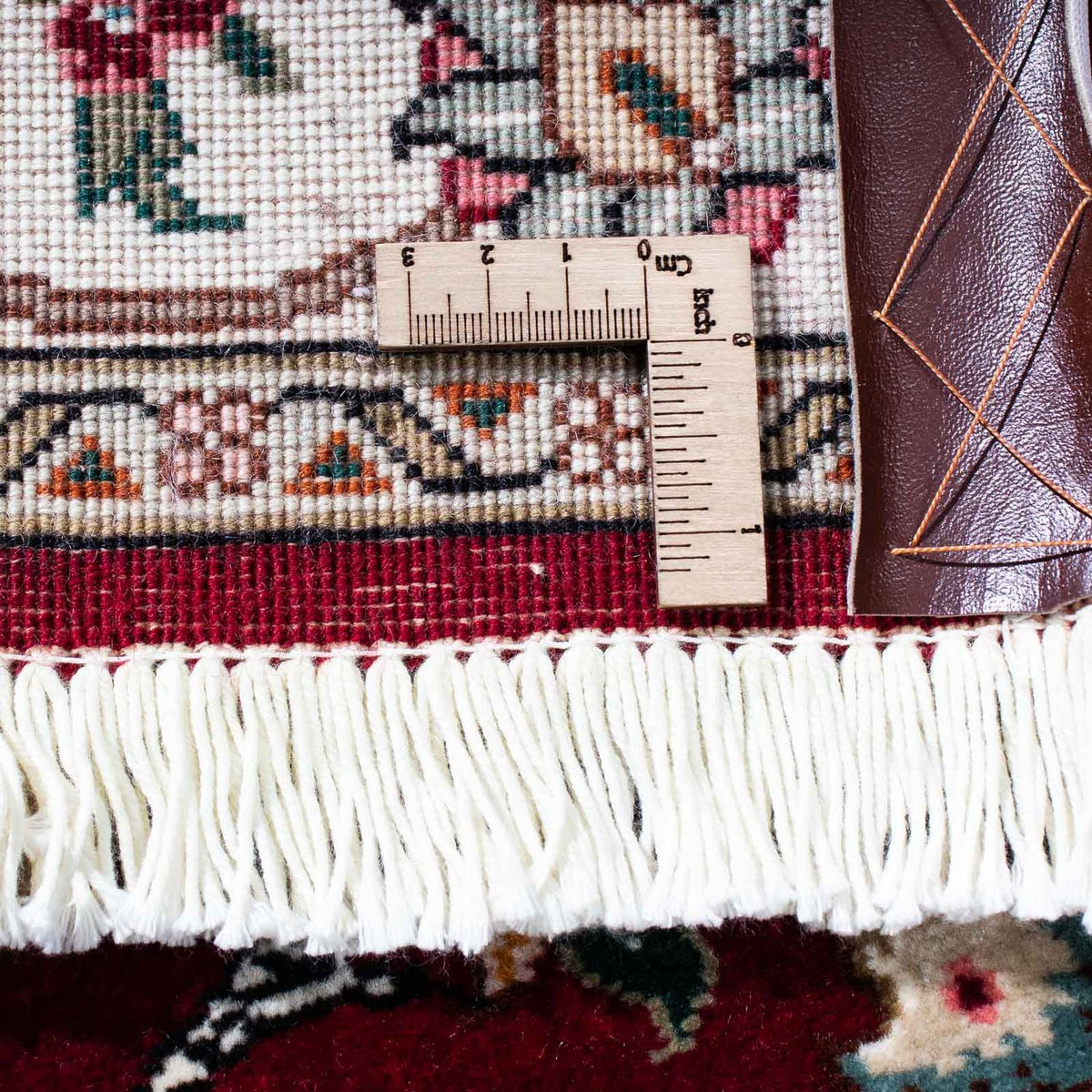 Biegacz Dywan perski - Tabriz - Królewski - 205 x 88 cm - ciemna czerwień