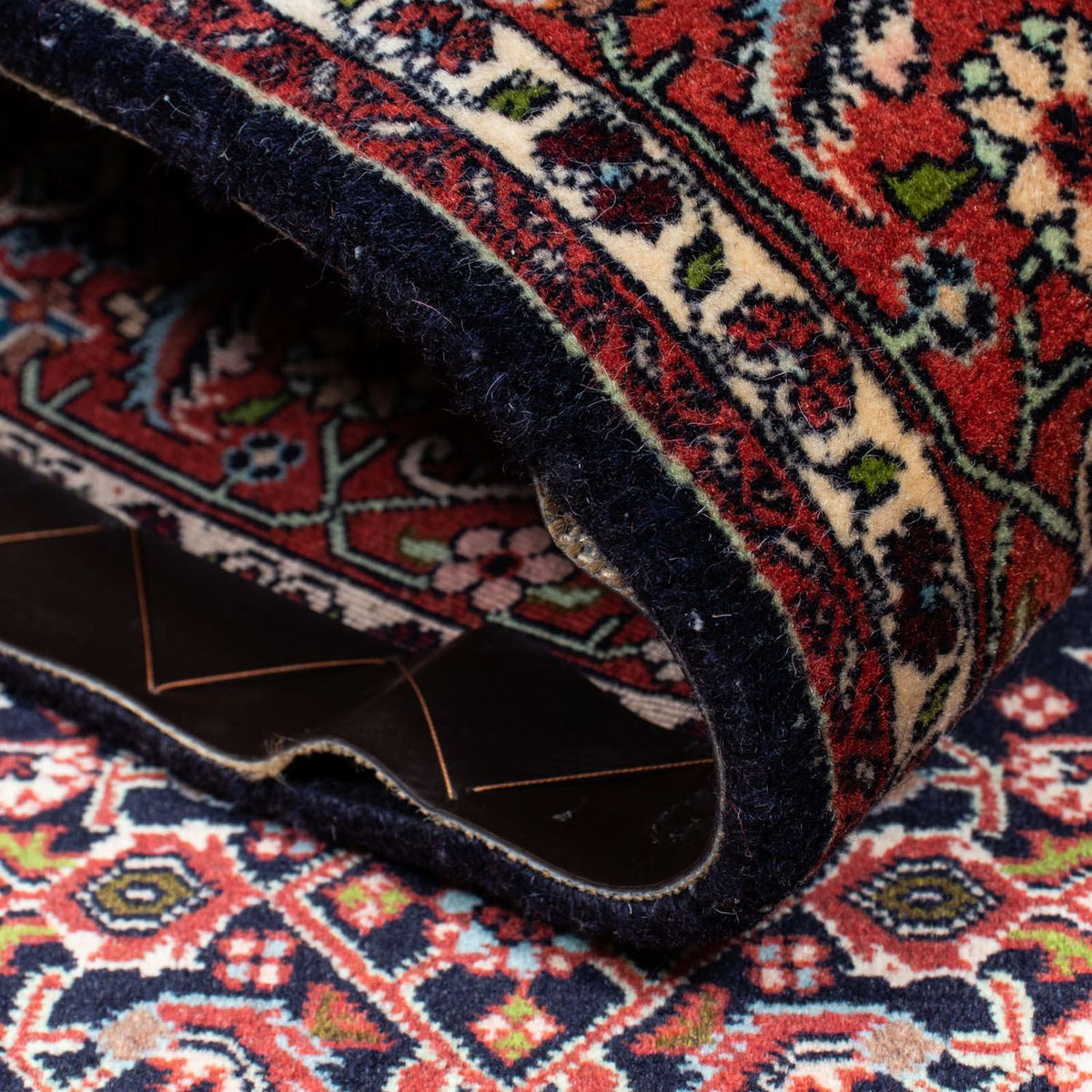 Dywan perski - Bijar - 209 x 140 cm - ciemnoniebieski