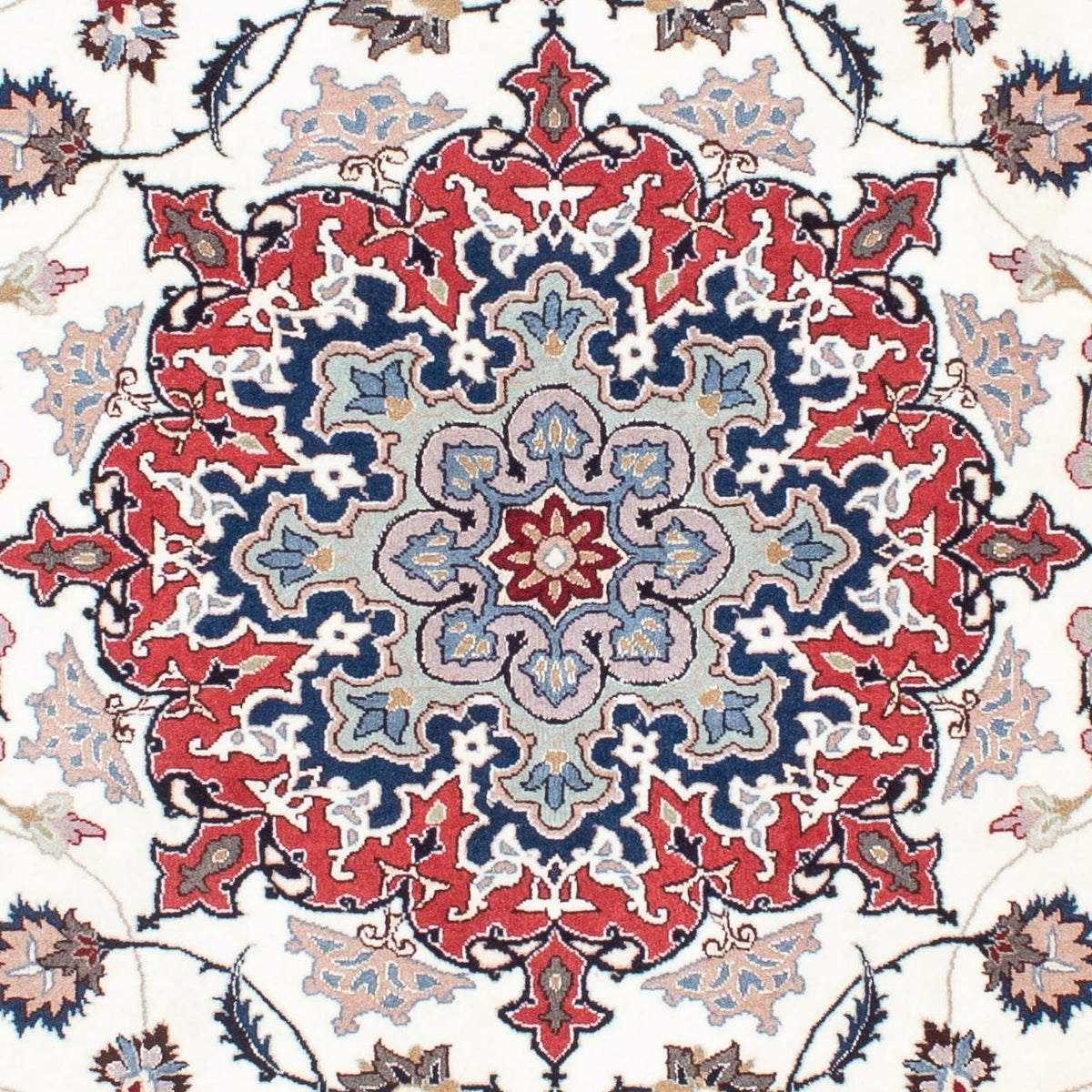 Dywan perski - Tabriz - Królewski - 202 x 147 cm - beżowy