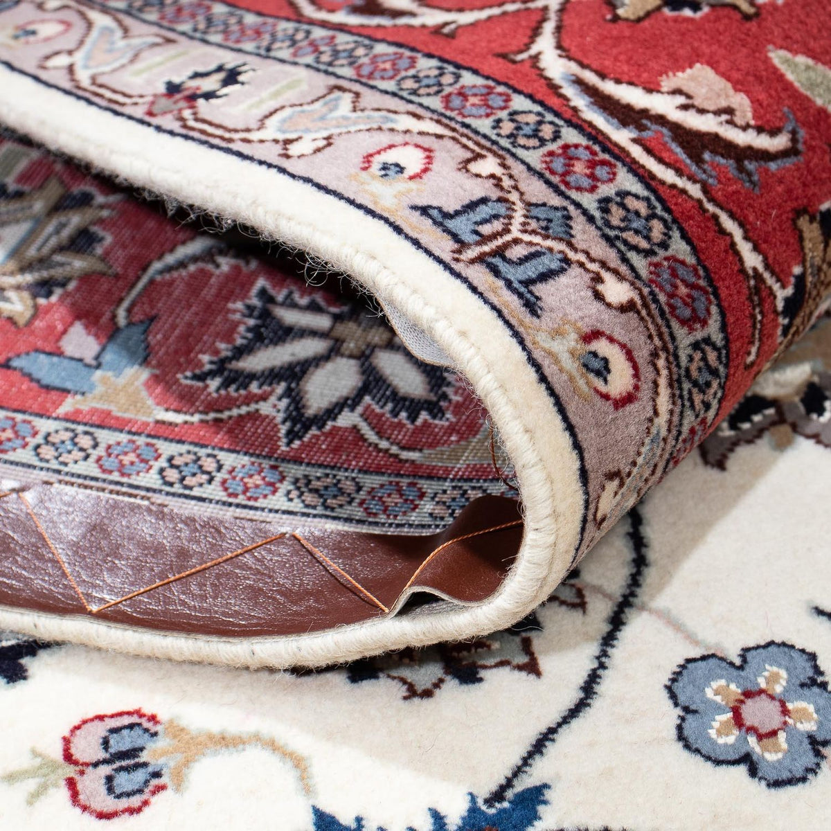 Dywan perski - Tabriz - Królewski - 202 x 147 cm - beżowy