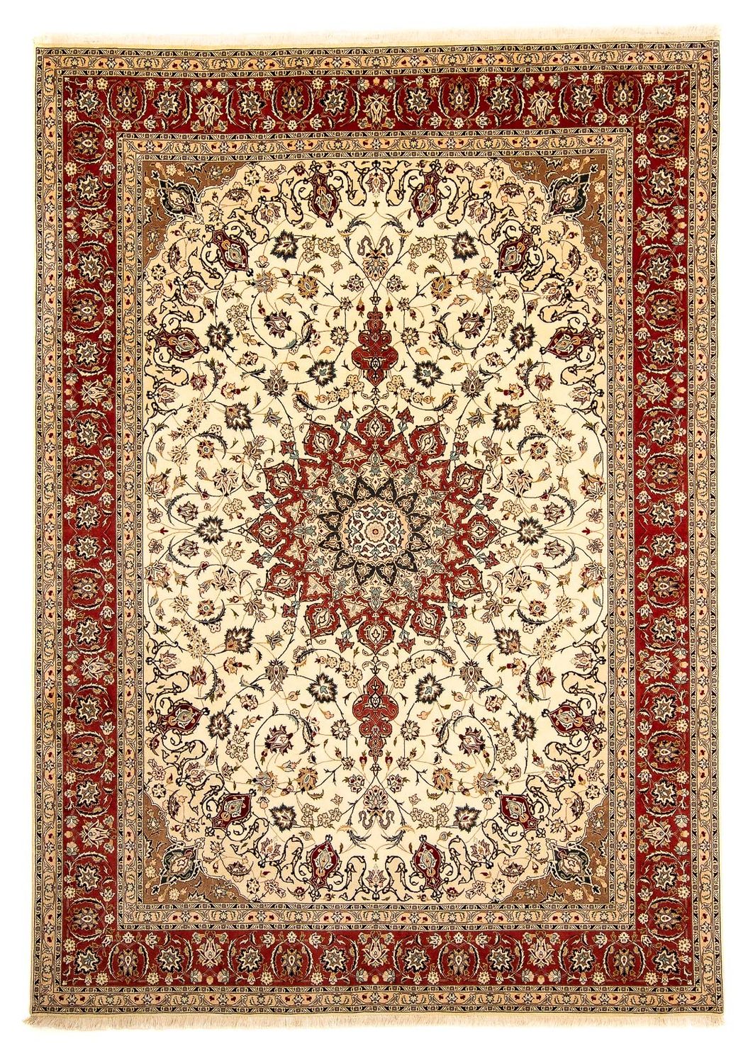 Dywan perski - Tabriz - Królewski - 340 x 255 cm - beżowy