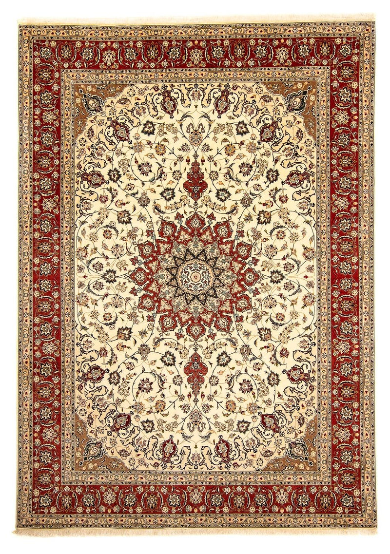 Dywan perski - Tabriz - Królewski - 340 x 255 cm - beżowy