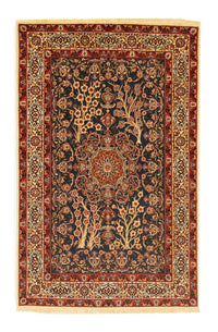 Dywan perski - Isfahan - Premium - 155 x 103 cm - czarny