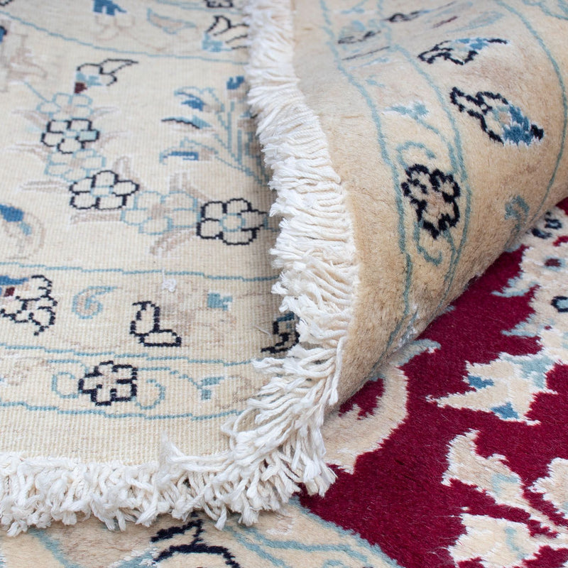 Dywan perski - Nain okrągły  - 295 x 295 cm - ciemna czerwień