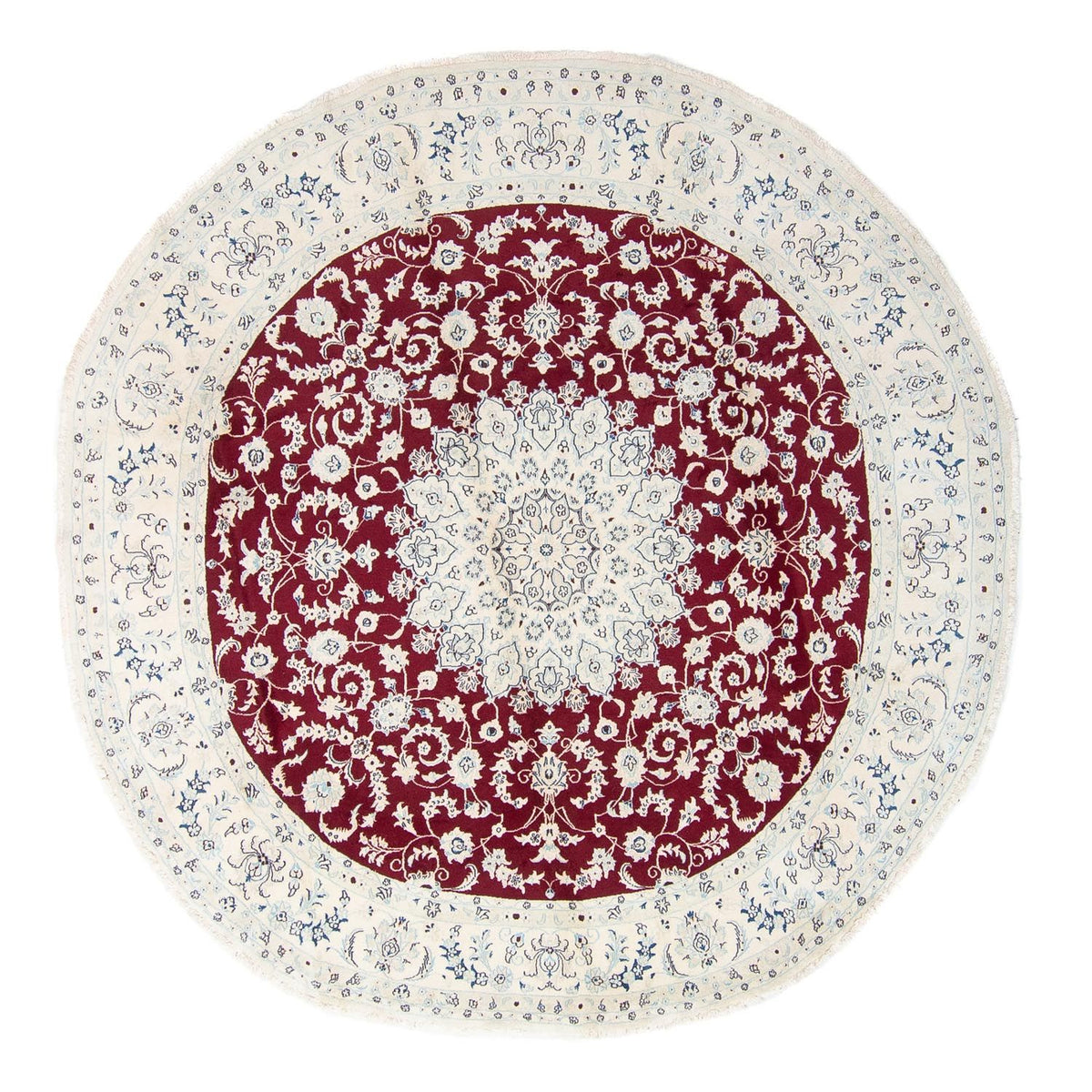 Dywan perski - Nain okrągły  - 300 x 300 cm - ciemna czerwień