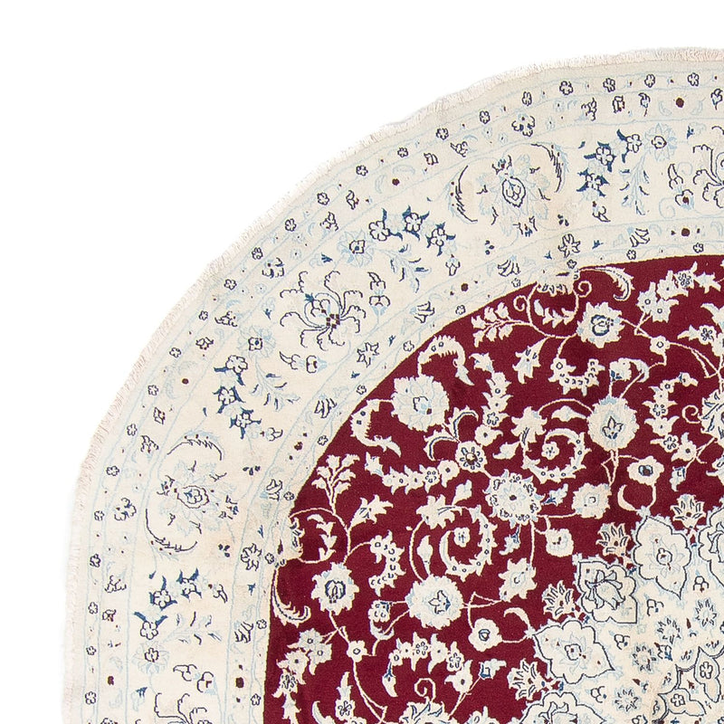 Dywan perski - Nain okrągły  - 300 x 300 cm - ciemna czerwień