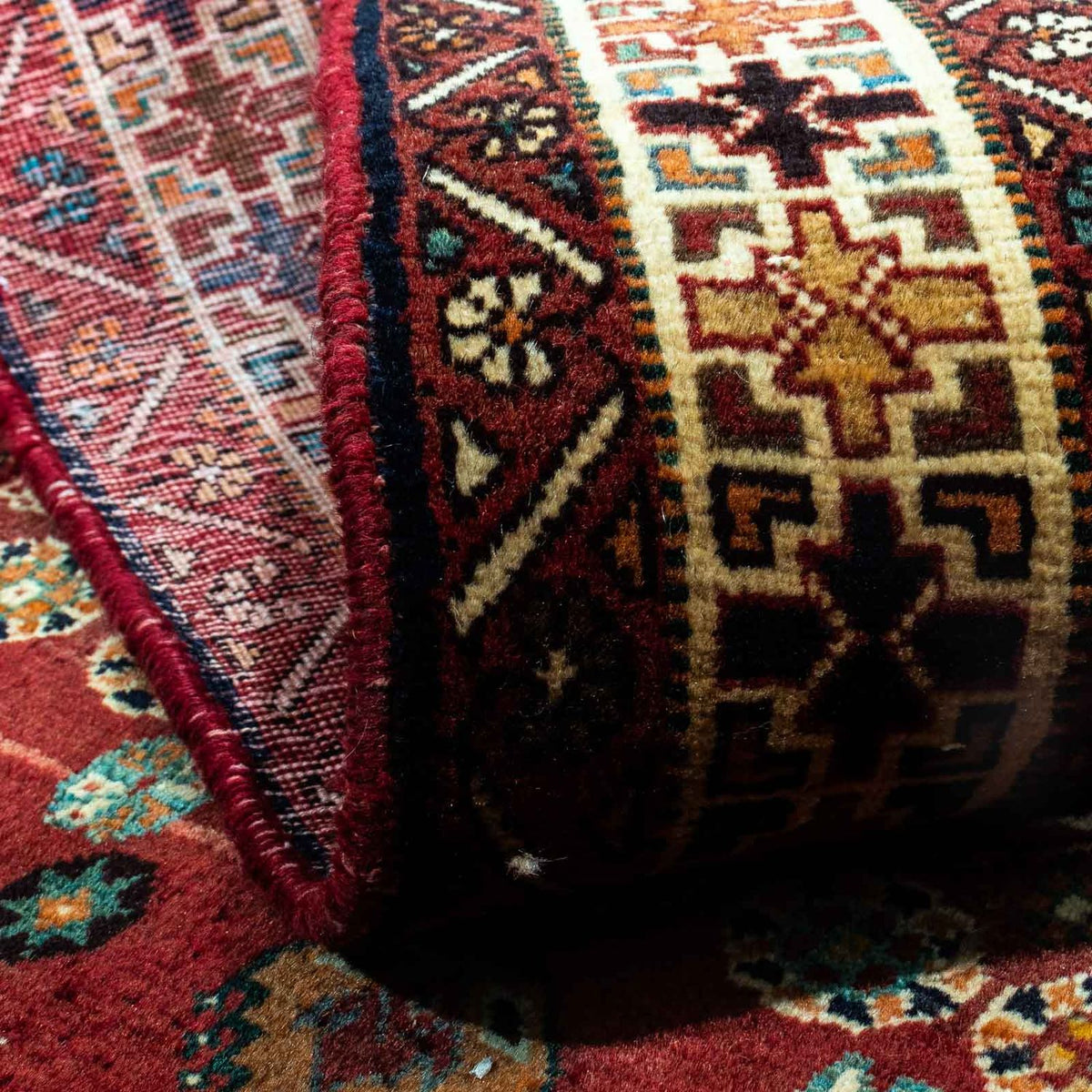 Perski dywan - Nomadyczny - 277 x 173 cm - ciemna czerwień