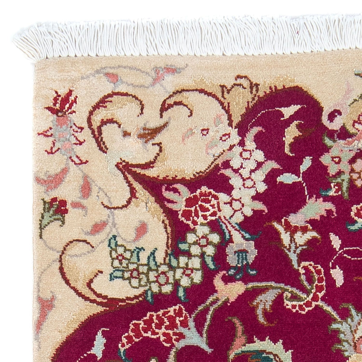 Dywan perski - Tabriz - Królewski - 90 x 60 cm - ciemna czerwień