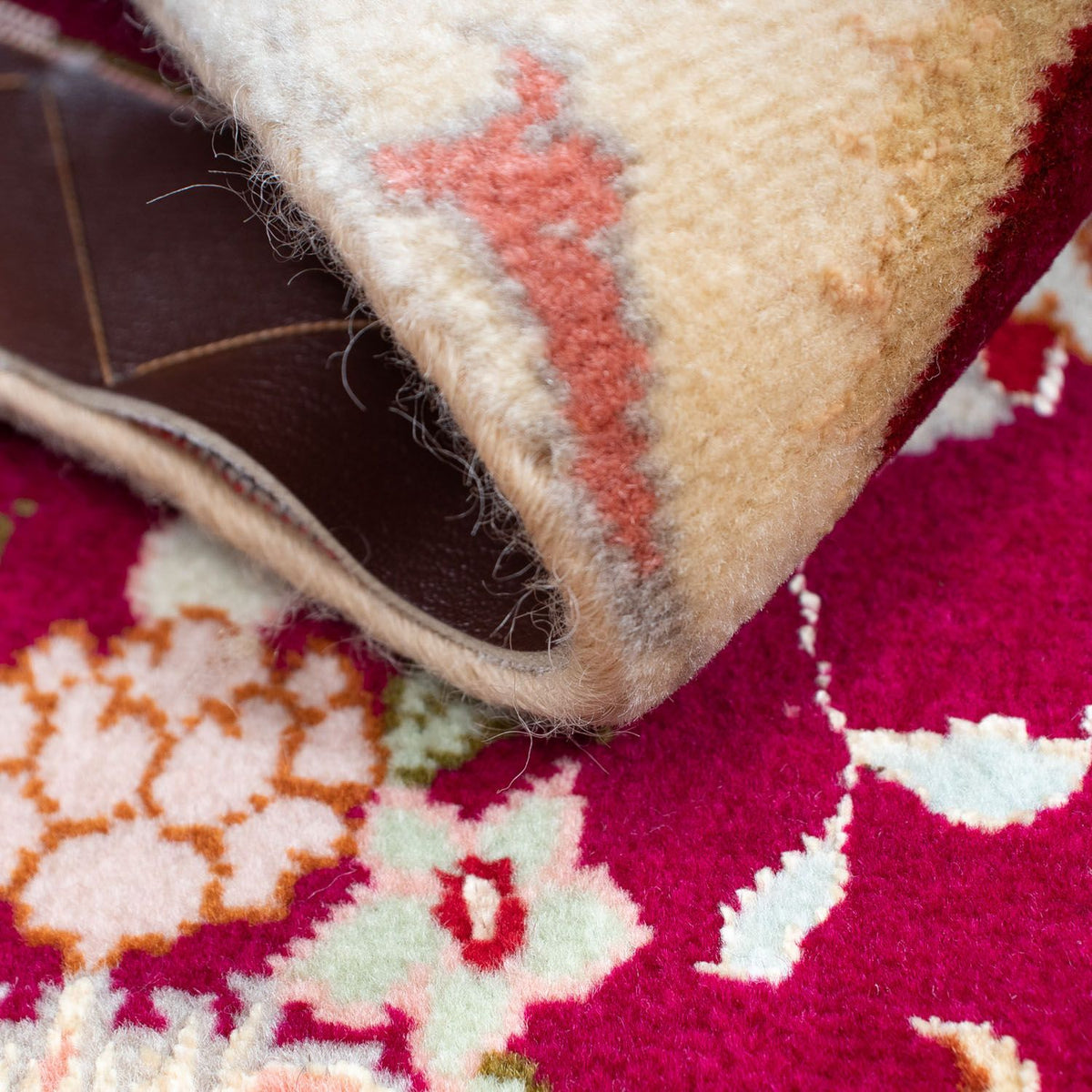 Dywan perski - Tabriz - Królewski - 90 x 60 cm - ciemna czerwień