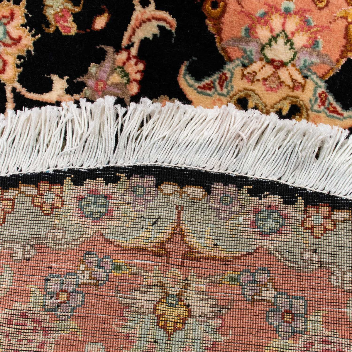 Dywan perski - Tabriz - Królewski okrągły  - 100 x 100 cm - ciemnoniebieski