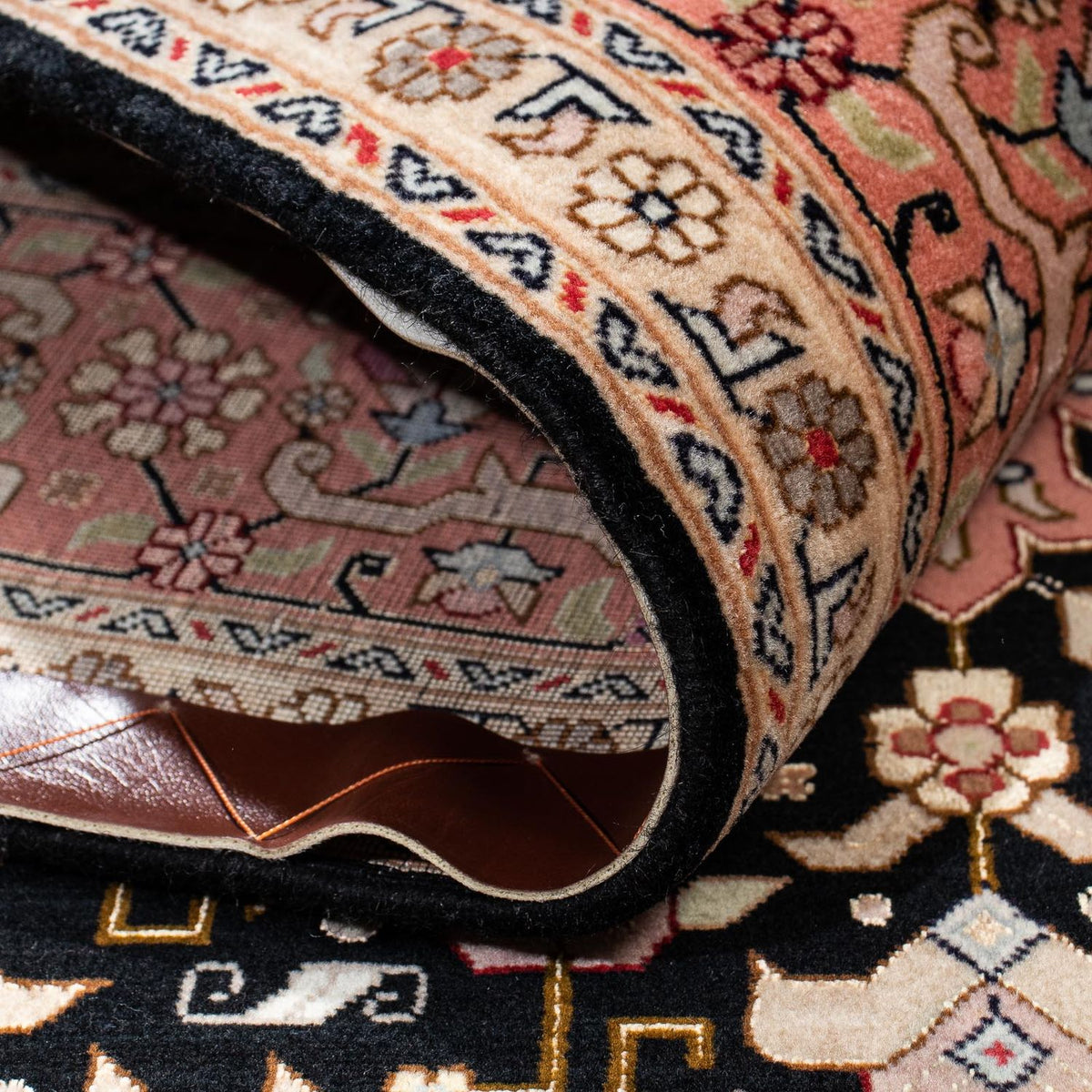 Dywan perski - Tabriz - Królewski - 196 x 152 cm - ciemnoniebieski