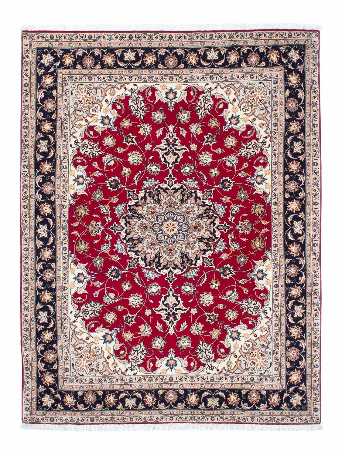 Dywan perski - Tabriz - Królewski - 202 x 152 cm - czerwony