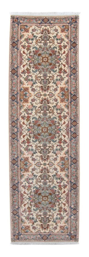 Biegacz Dywan perski - Tabriz - Królewski - 355 x 92 cm - beżowy