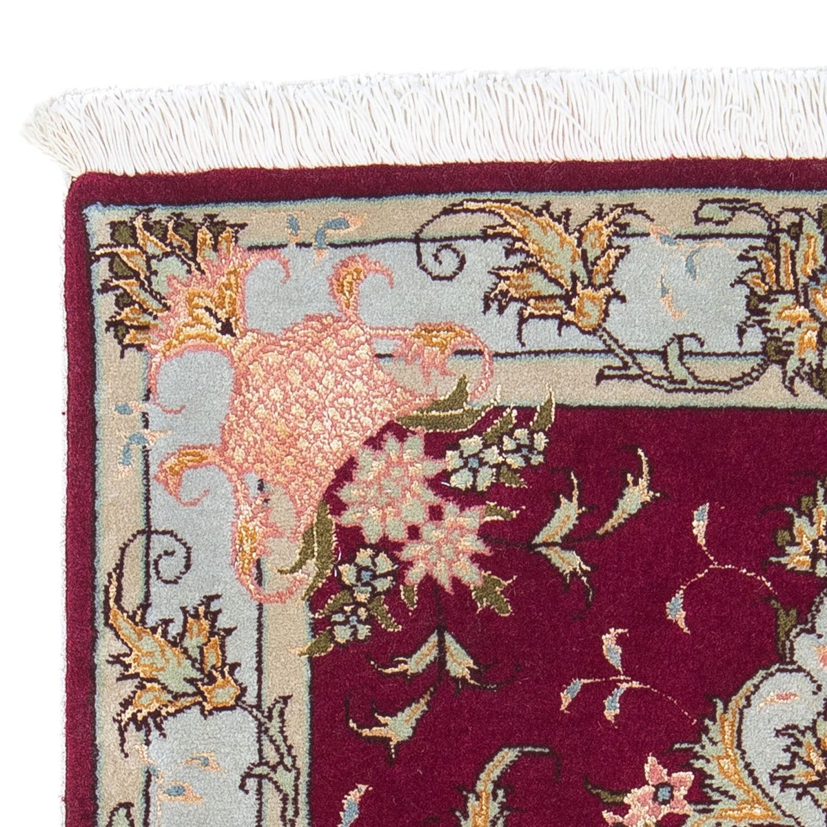 Dywan perski - Tabriz - Królewski - 90 x 60 cm - ciemna czerwień