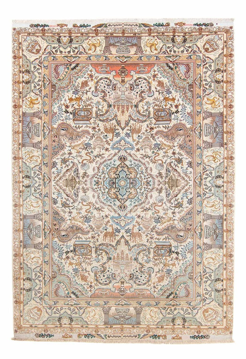 Dywan perski - Tabriz - Premium - 306 x 209 cm - beżowy