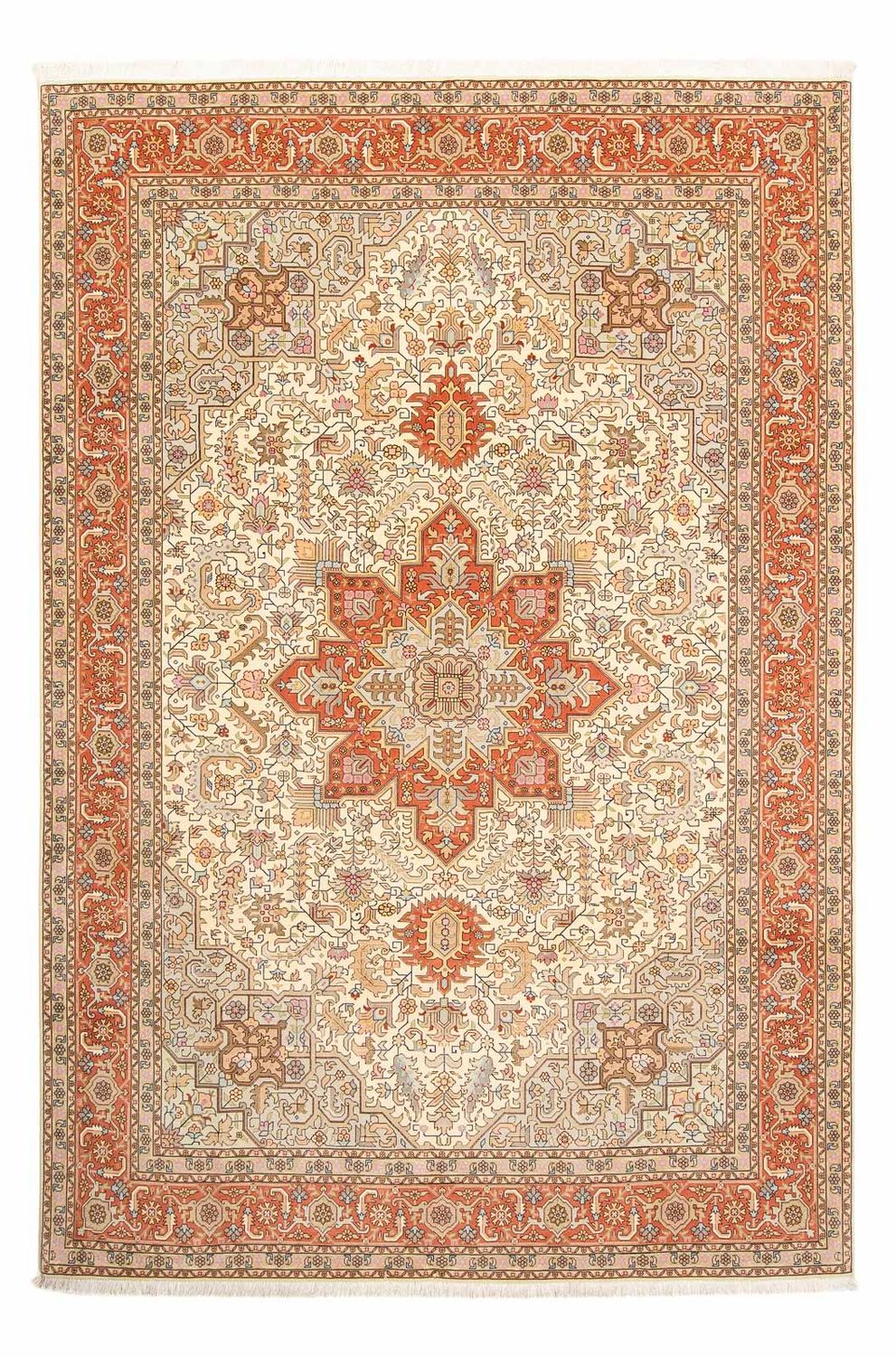Dywan perski - Tabriz - Królewski - 300 x 204 cm - beżowy