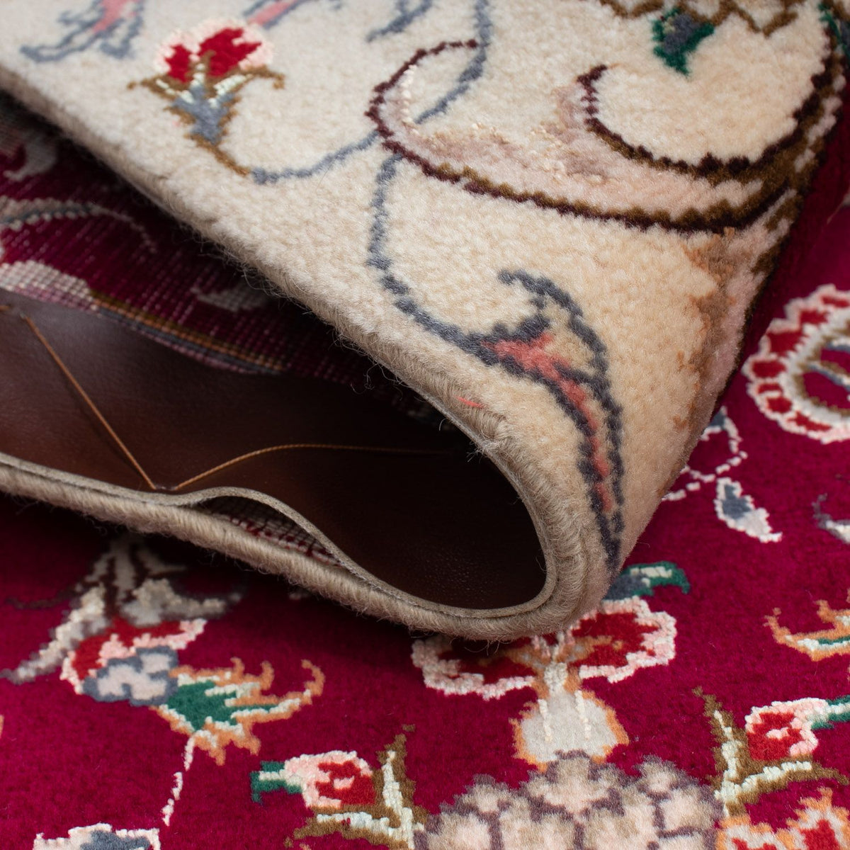 Dywan perski - Tabriz - Królewski - 90 x 60 cm - ciemna czerwień