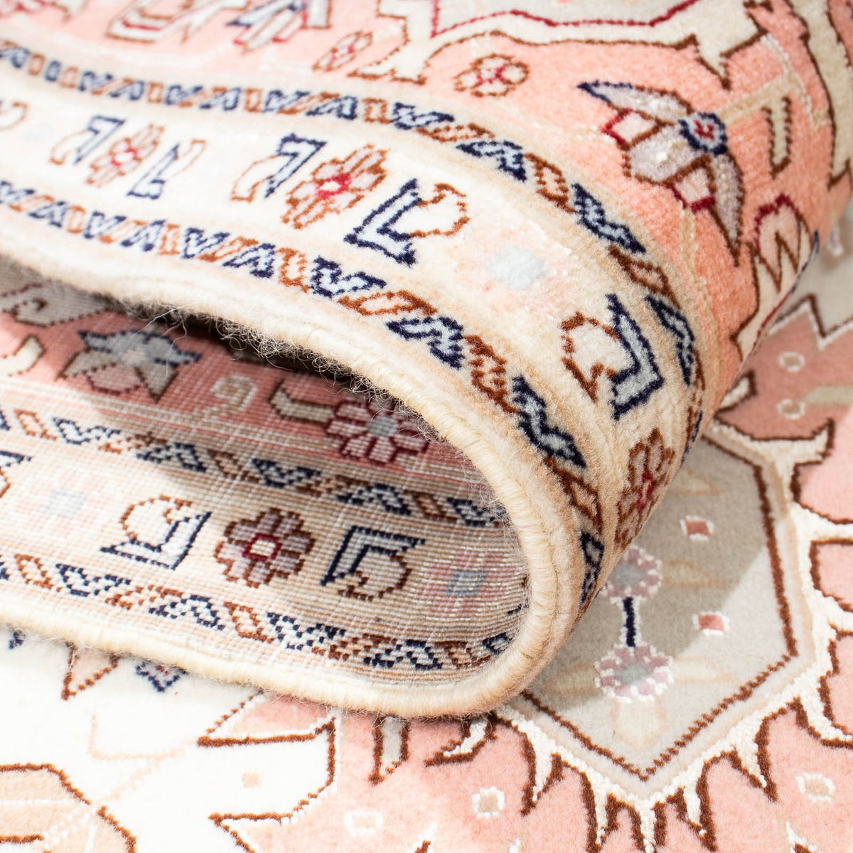 Dywan perski - Tabriz - Królewski - 216 x 153 cm - beżowy