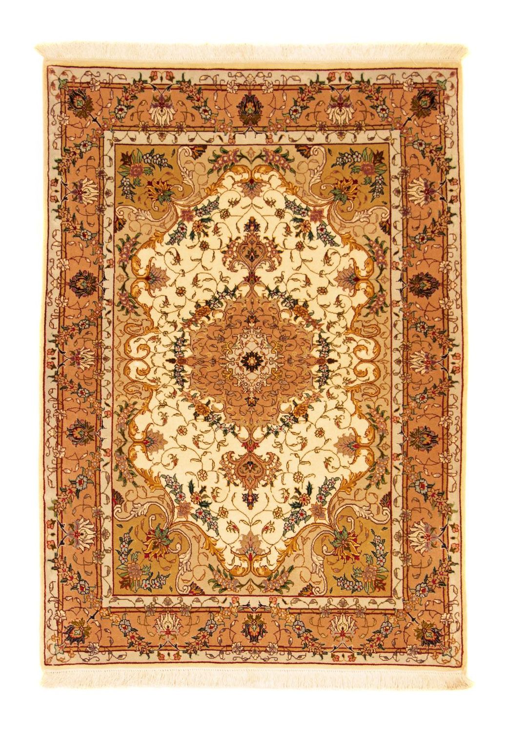 Dywan perski - Tabriz - Królewski - 150 x 103 cm - beżowy
