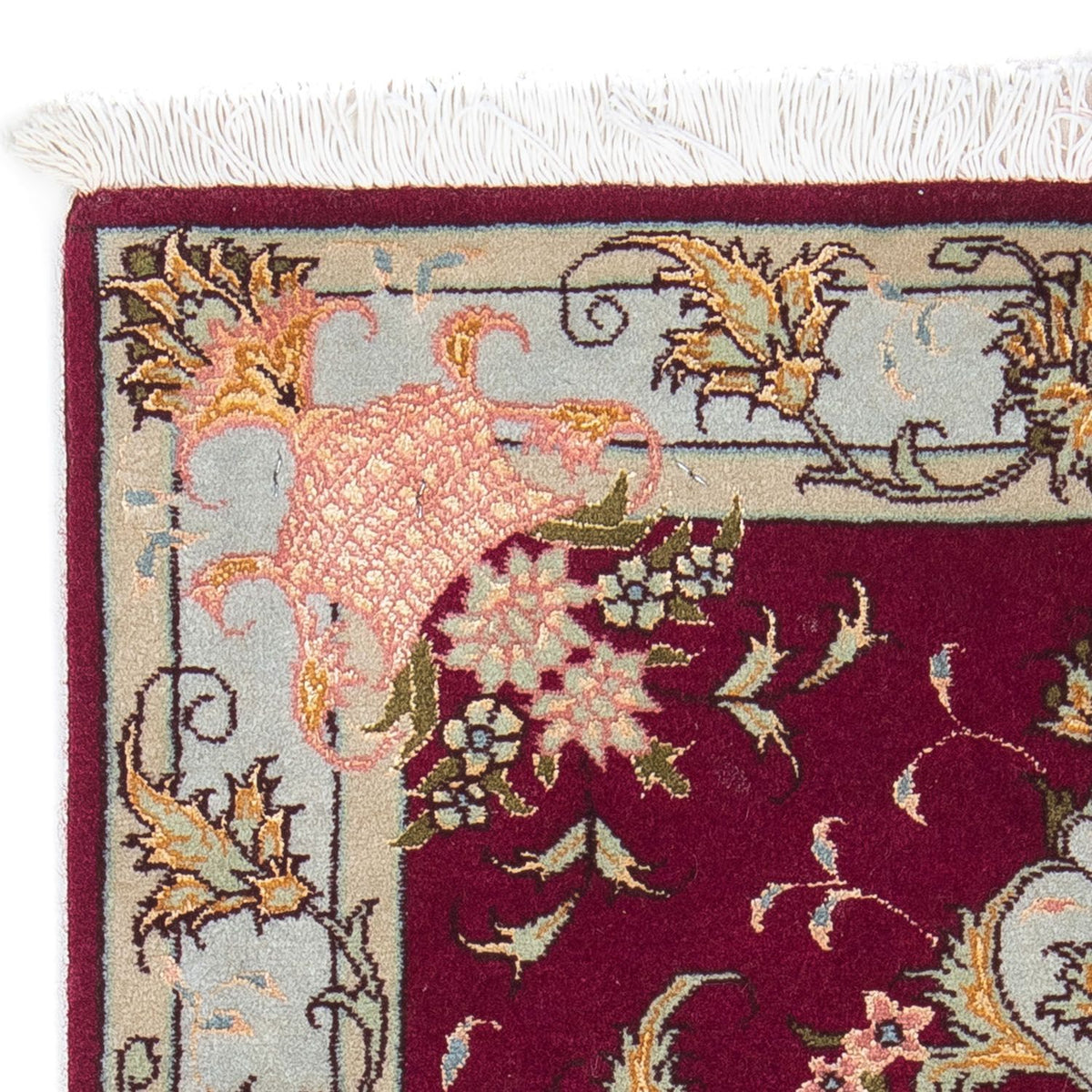 Dywan perski - Tabriz - Królewski - 90 x 60 cm - ciemna czerwień